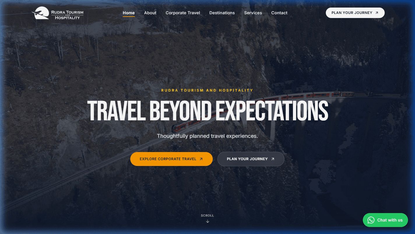 Rudra Tourism Website Preview