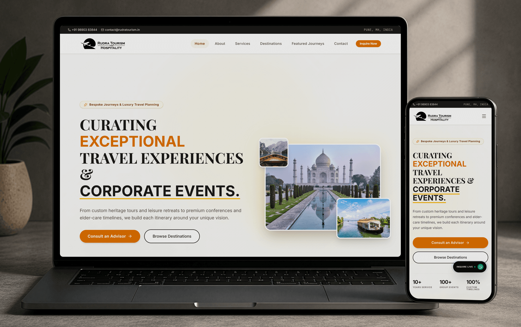 Rudra Tourism & Hospitality Mockup